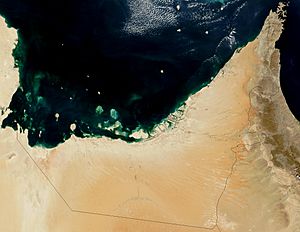 Archivo:Satellite image of United Arab Emirates in October