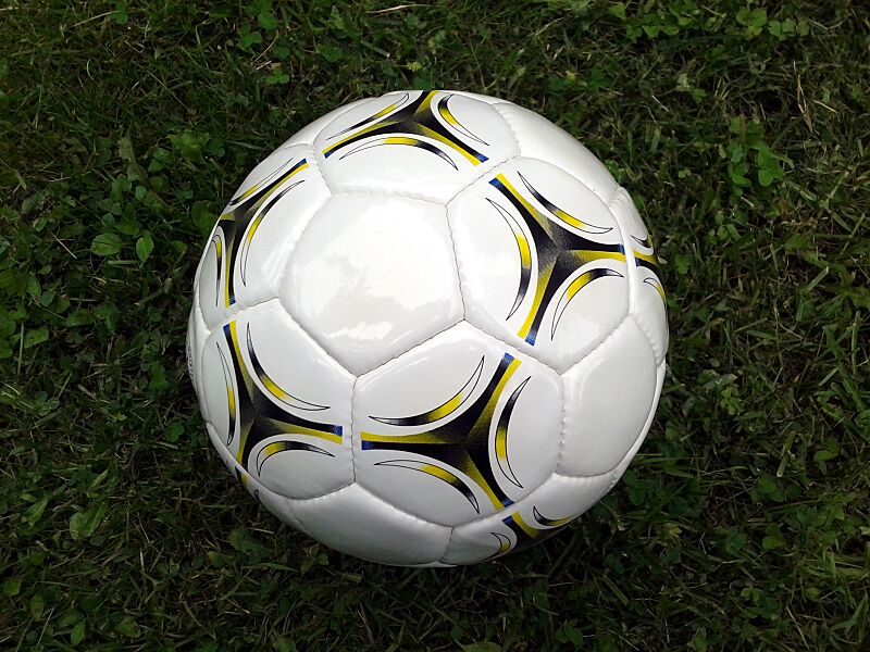 Soccer ball on ground