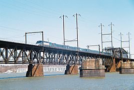 Southbound Acela Express crossing the Susquehanna River Bridge