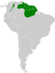 Thamnophilus punctatus map.svg