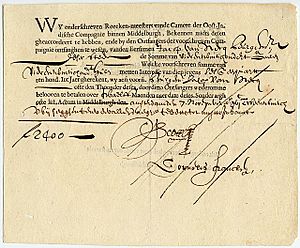 Archivo:Vereinigte Ostindische Compagnie bond - Middelburg - Amsterdam - 1622
