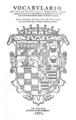 Vocabulario en lengua castellana y mexicana