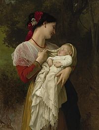 Archivo:William-Adolphe Bouguereau (1825-1905) - Maternal Admiration (1869)