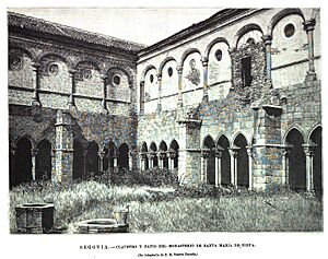 Archivo:1897-01-08, La Ilustración Española y Americana, Segovia.—Claustro y patio del monasterio de Santa María de Nieva