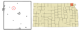 Brown County Kansas Incorporated and Unincorporated areas Hamlin Highlighted