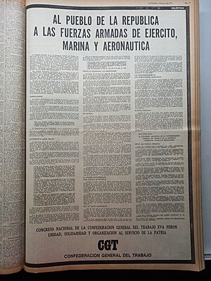 Archivo:CGT - Mensaje 6JULIO1972 - Solicitada