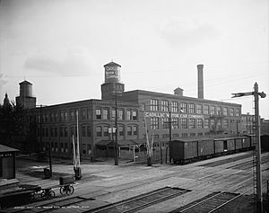 Archivo:Cadillac Assembly Plant Amsterdam Street historic - Detroit Michigan