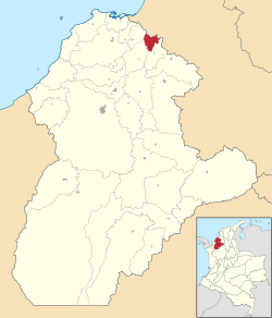 Tuchín ubicada en Córdoba (Colombia)