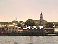 Costanera e iglesia de Dalcahue