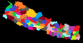 Districts of Nepal (colorful)