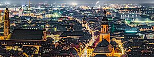 Archivo:Jesuitenkirche, Providenzkirche und Heiliggeistkirche in der Altstadt Heidelberg