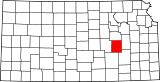 Map of Kansas highlighting Chase County.svg