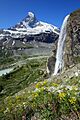 Matterhorn and waterfall