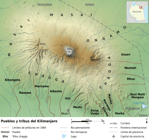 Archivo:Mount Kilimanjaro Ethnic Groups map-es
