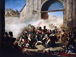 Archivo:Museo de Historia de Madrid-19409-Muerte de Daoiz y defensa del Parque de Monteleón
