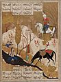 Nizami - Khusraw discovers Shirin bathing in a pool