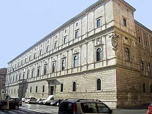 Archivo:Parione - palazzo Riario o Cancelleria nuova 1628