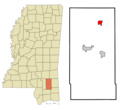 Perry County Mississippi Incorporated and Unincorporated areas Richton Highlighted