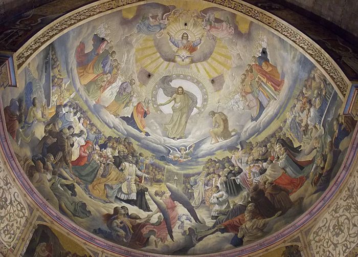 Archivo:Pintura del Triunfo de los Justos en el ábside de la Basílica del Sagrado Corazón
