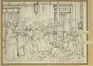 Archivo:Study for portrait of the More family, by Hans Holbein the Younger