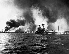 USS California sinking-Pearl Harbor