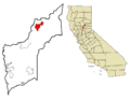 Yuba County California Incorporated and Unincorporated areas Challenge-Brownsville Highlighted