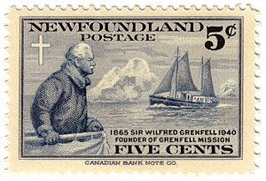 Archivo:1941 Newfoundland Postage stamp Wilfred Grenfell