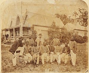 Archivo:Aboriginal cricket team at MCG in 1867
