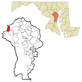 Anne Arundel County Maryland Incorporated and Unincorporated areas Jessup Highlighted
