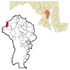 Anne Arundel County Maryland Incorporated and Unincorporated areas Jessup Highlighted.svg