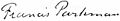 Appletons' Parkman Ehenezer - Francis signature