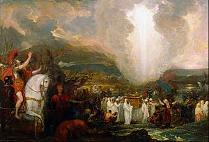 Archivo:Benjamin West - Joshua passing the River Jordan with the Ark of the Covenant - Google Art Project