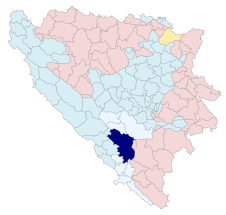 BiH municipality location Mostar.svg