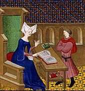Archivo:Christine de Pisan and her son