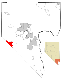 Clark County Nevada Incorporated and Unincorporated areas Sandy Valley Highlighted.svg