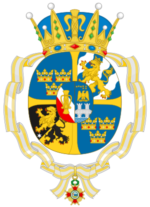 Archivo:Coat of Arms of Crown Princess Victoria of Sweden (Order of Isabella the Catholic)