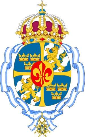 Archivo:Coat of arms of Silvia, Queen of Sweden (Order of Charles III)