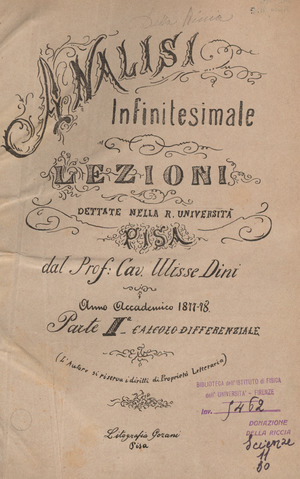 Archivo:Dini - Lezioni di analisi infinitesimale, 1878 - 3907862