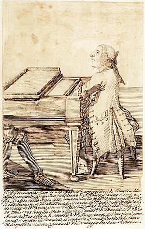 Archivo:Domènec Terradellas, caricature de Pier Leone Ghezzi, 1743
