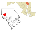 Harford County Maryland Incorporated and Unincorporated areas Jarrettsville Highlighted