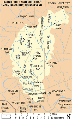 Archivo:Larrys Creek Watershed Map