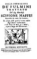 Maffei, Scipione – Della formazione de' fulmini, 1747 – BEIC 1400521