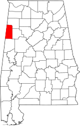 Map of Alabama highlighting Lamar County.svg