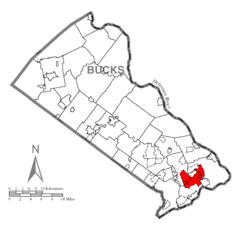 Map of Levittown, Bucks County, Pennsylvania Highlighted.png