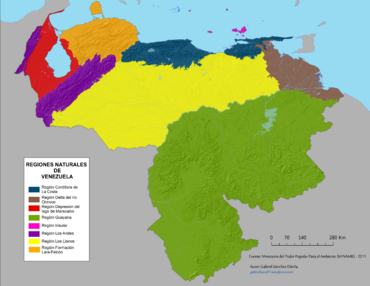 Archivo:Mapa de regiones naturales (Venezuela)