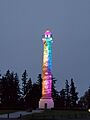 Rainbow Column with Fuchsia top