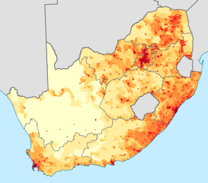 Archivo:South Africa population density map