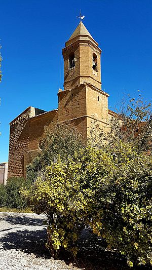 Archivo:Torre de la Iglesia de Grañén por Antonio Márquez Barril