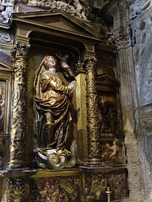 Archivo:09e Briones Iglesia Asuncion Capilla de los Hircio Detalle retablo Ni