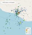 2018 Oaxaca earthquake map